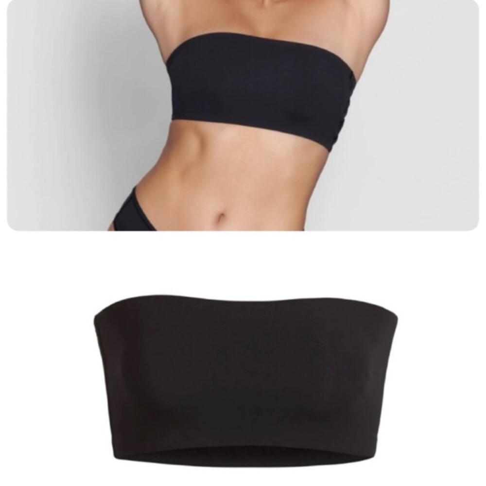 Skims Black Bandeu Top